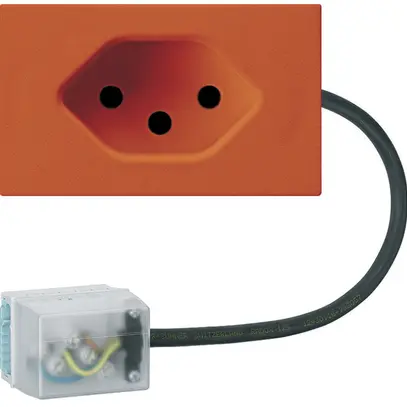 EB-Steckdose 1×Typ 13 Hager FLF für Flachkabel Ecobus power L2 orange 