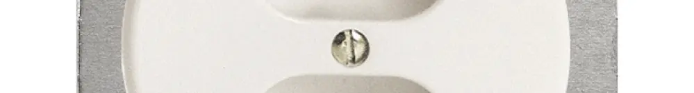 Presa INC FH 2×T13/1S bianco 