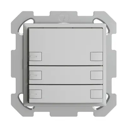 Pulsante KNX RGB INC EDUE, 250mW, c.LED RGB, 3×pulsante, com.2×tasti, grc 
