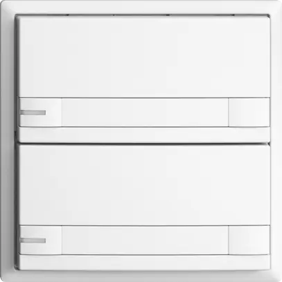 UP-Taster KNX 2-fach EDIZIOdue colore weiss RGB mit LED mit Papiereinlage 