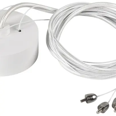 Kit de suspension à corde SLV DECONA acier 1500mm blanc 
