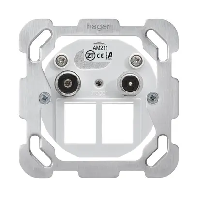 Inserto per presa multimedia Hager R/TV montaggio F 11dB 2GHz 