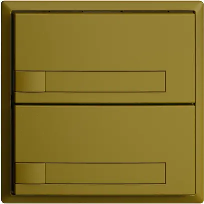 Poussoir ENC KNX 2× EDIZIOdue olive RGB sans LED avec insert papier 