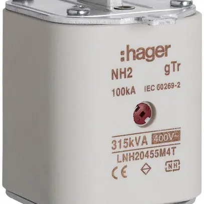 NH-Sicherung Hager NH2 400VAC 361A 250kVA gTr Mittenkennmelder rostfrei 