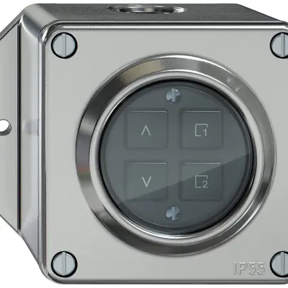 Interrupteur stores AP ELEMENT Wiser 1c 4t aluminium 