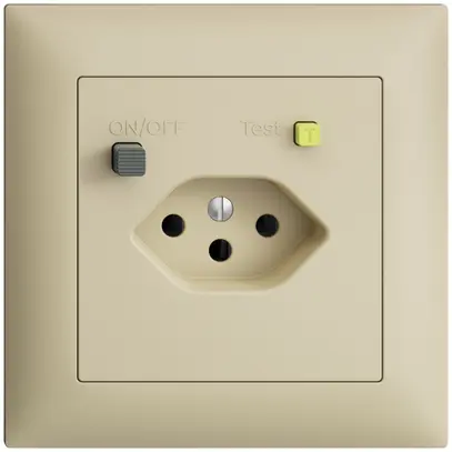 Presa INC EDIZIOdue T13 FI 30mA FMI, vanille 