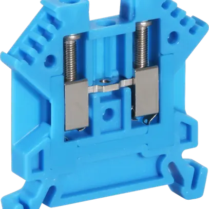 Borne de passage joignable Woertz 0.5…2.5mm² 24A 1000V vis 2×1 rail DIN 35mm bl 