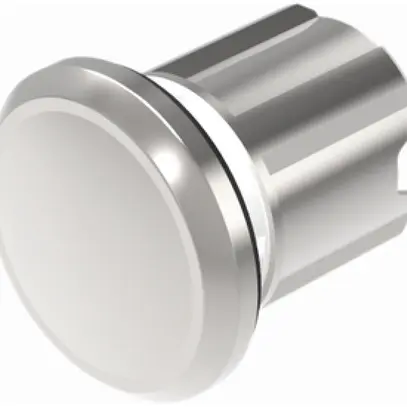 Obturateur pour élément de commande & signalisation EAO45 22.5mm brillant argent 