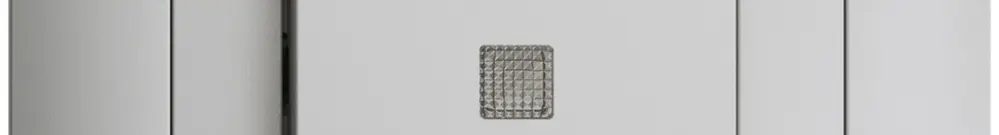 Pulsante luminoso INC EDIZIOdue A-R/1P grigio chiaro, c.lente.LED.88×88mm 