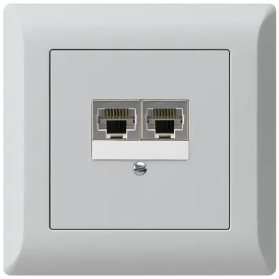 Boîte ENC kallysto.line 2×RJ45s gris clair parallèle 