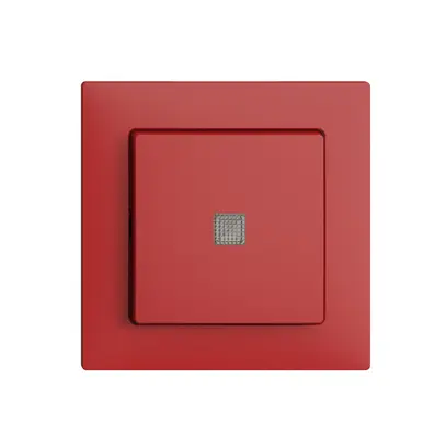Pulsante luminoso INC EDIZIOdue A-R/1P berry, con lente, LED giallo 