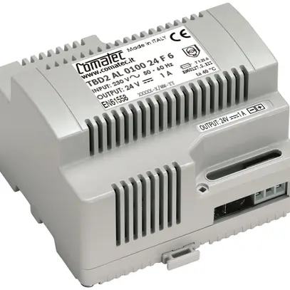 Alimentation AMD Comatec TBD2, IN: 230VAC, OUT: 24VDC/24W, lissé, 6UM 