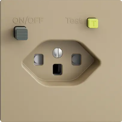 UP-Steckdose EDIZIOdue T23 FI 30mA F, shutter, sand 