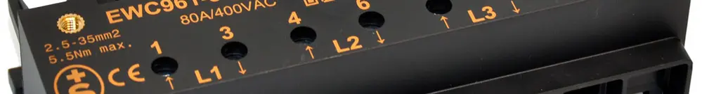 Zählersteckklemme 80A 3P-1N benötigt 4-Kant Zählerstifte 2.5…35mm² 