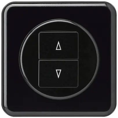 Poussoir pour stores ENC basico noir avec 2-touches bornes enf. 