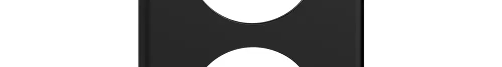Placca di copertura STANDARDdue 2×1 2×Ø50, nero 