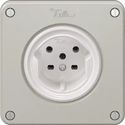 Prise NEVO, 1×T15, gris clair 
