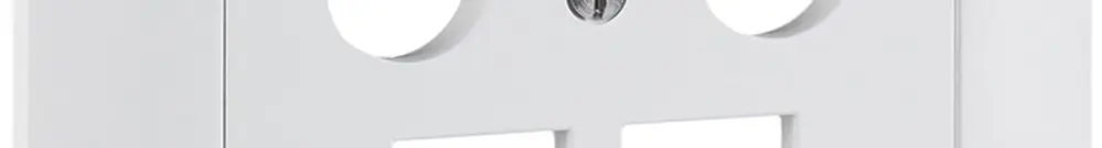 Kit frontale ENC R&M MM SAT 2×RJ45 3×coaxial 88×88mm blanc 