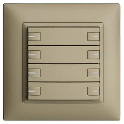 Poussoir KNX RGB ENC EDUE FMI, 250mW, a.LED RGB, 8×poussoir, comm.1×touche, sa 