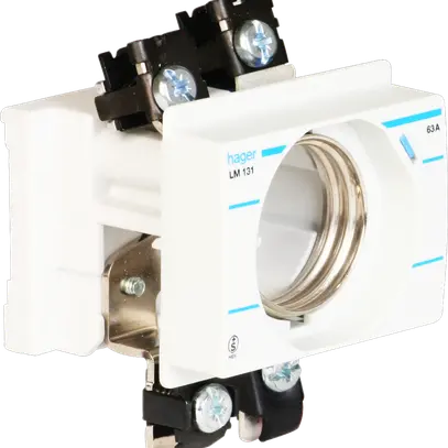Portafusibile INS Hager DIII 63A copertura front. profondità INS 44mm SN basso 