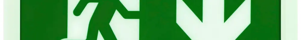 Luminaire de voie de secours LED DOTLUX EXITflat IP40 en saillie/à encastrer 