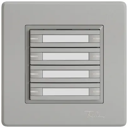 Poussoir KNX RGB ENC EDIZIO.liv SNAPFIX® capteur temp.RGB-LED étiqu.8×com.1T grc 
