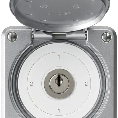 Interrupteur à clé ENC robusto IP55 avec clapet S3/1P aluminium 