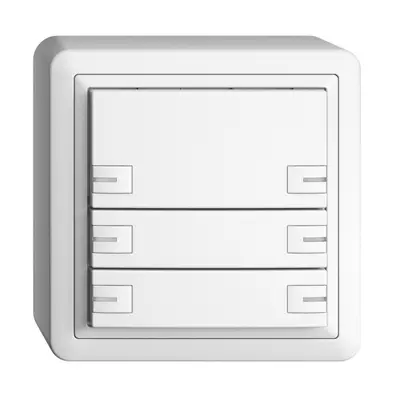 Poussoir KNX RGB AP EDUE, 250mW, a.LED RGB, 6×poussoir, comm.1×touche, bc 