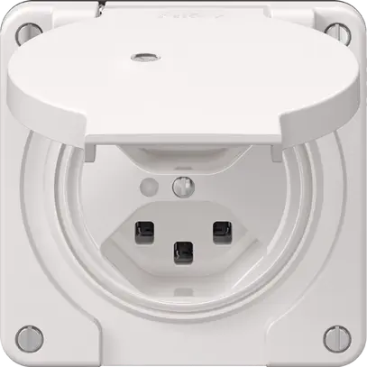 Presa NEVO N.CO, 2×T23, IP21, c.LED, bianco 
