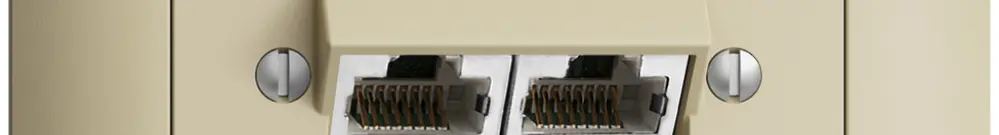 Presa INC 2×RJ45/s 8P sep.EDIZIOdue vanille, ITplus 