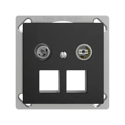 Presa multimedia 4dB INS Edue FM.TE, presa di derivazione, p.2×RJ45 Keystone, ne 