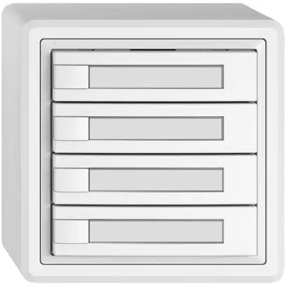 Pulsante KNX RGB AP EDIZIO.liv SNAPFIX® sensore temp.s.LED targ.4× com.1T bi 