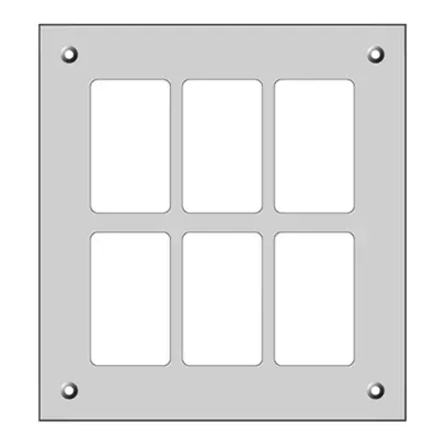 Plaque de montage FLF 2×3 Al anodisé nature 