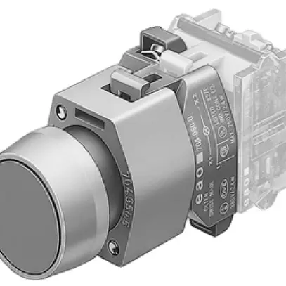 Interruttore luminoso INS EAO04 Ø29mm blu anello grigio, IP65 