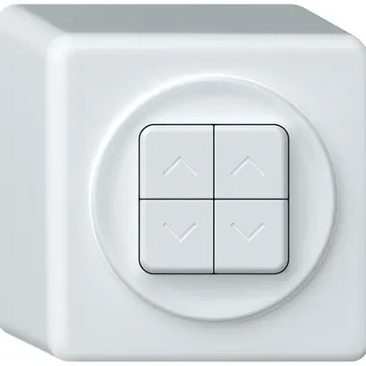 Interrupteur stores AP origin 2P 4×touches 88×88×54mm blanc 