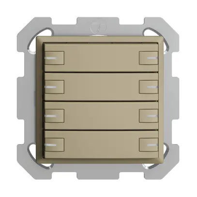 UP-KNX-Taster RGB EDUE, 250mW, m.RGB-LED, 8×Taste, 1×Tastenb., sa 
