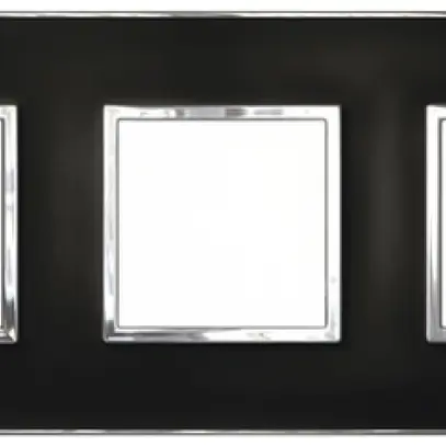 En-tête ENC Legrand Arteor 1×3, horizontal, mirror black 