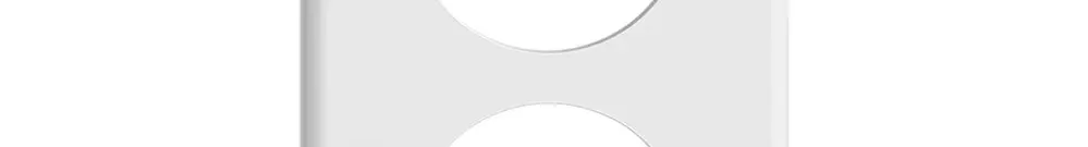 Placca di copertura STANDARDdue 2×1 2×Ø50, bianco 