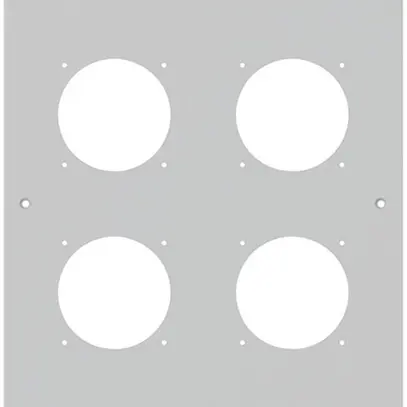 UP-Montageplatte robusto 4×2 Aluminium, grau 