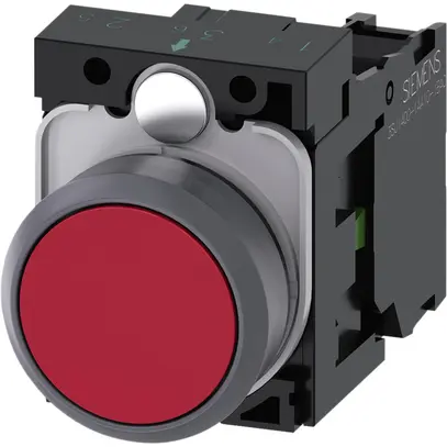 Contatto pulsante Siemens SIRIUS ACT supporto 1Ch rosso anello frontale met. 