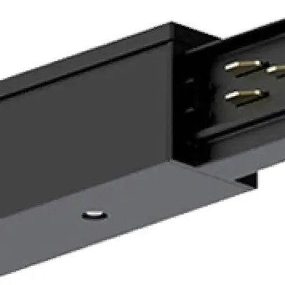 Alimentation latérale Sylvania OneTrack 3 phases DALI noir à gauche 