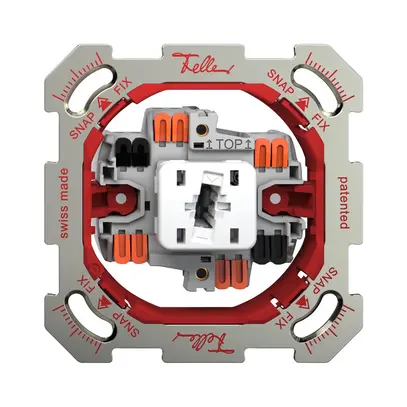Interruttore a pulsante INC Feller SNAPFIX® 3/2L 