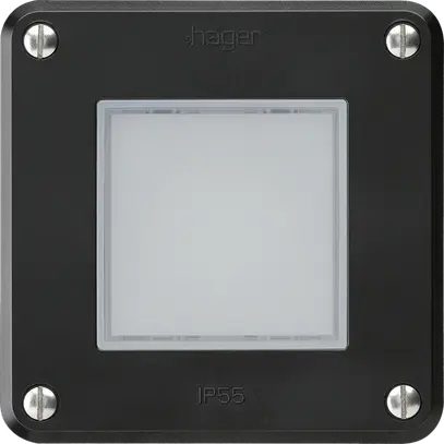 Luminaire LED ENC robusto A IP55 noir LED blanc 
