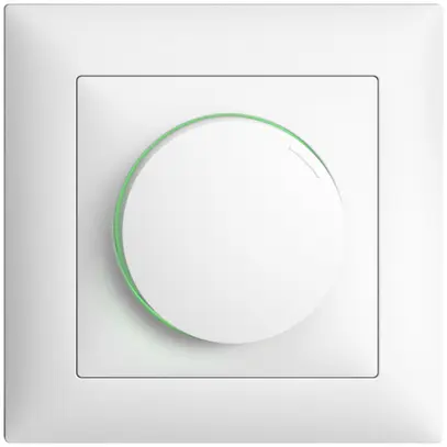 Regolatore INC EDIZIOdue 20…300W illuminabile ritardo fase discendente bianco 