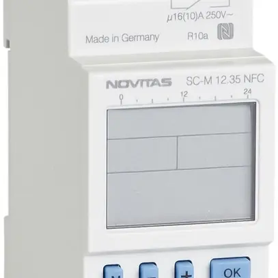 Timer settimanale AMD NOVITAS SC-M 12.35 NFC, 230V 2-canale 