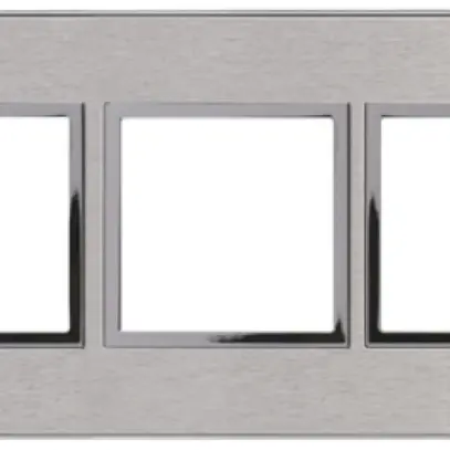 En-tête ENC Legrand Arteor 1×3, horizontal, stainless steel 