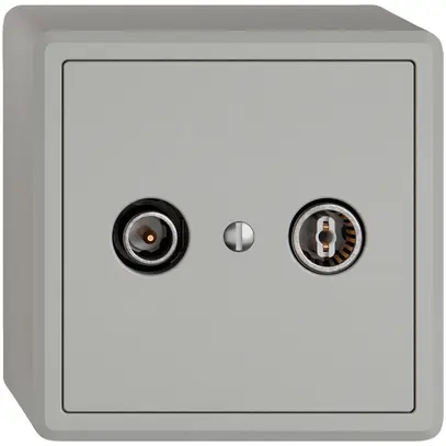 Presa antenna AP TV-R EDIZIO.liv SNAPFIX® presa di passaggio 15dB grc 