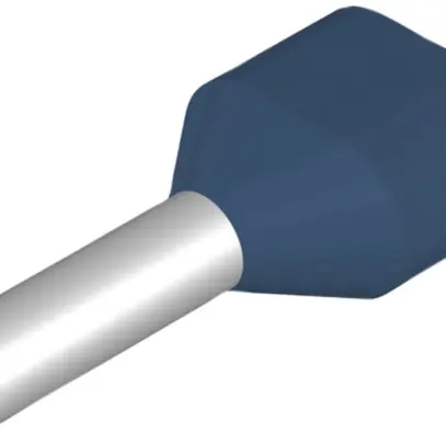 Embout de câble jumelé Weidmüller H isolé 2×2.5mm² 10mm bleu DIN en vrac 