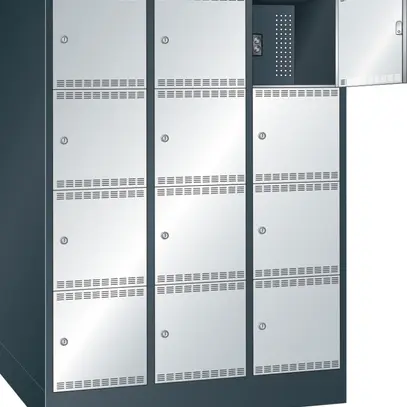 Armoire de charge batterie avec casiers (L×P×H) 1205×580×1790 mm 3×4 casiers 