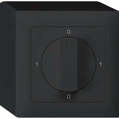 Interruttore rotativo AP kallysto 0/1L nero con manopola 